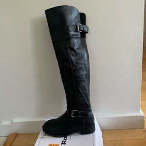 Black over the knee boots